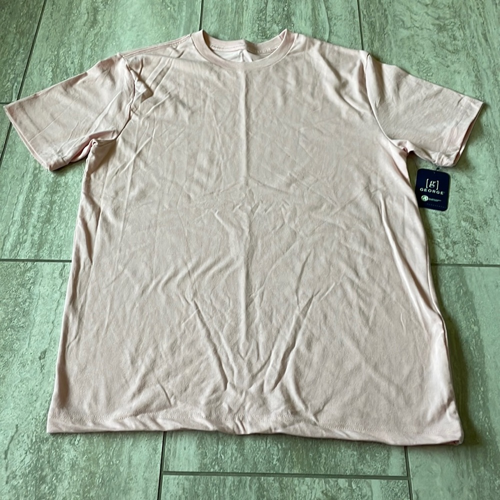 George pink/orange crewneck short sleeves Medium tee shirt for men